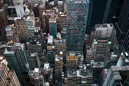 NYC Skyline Birdseye View.