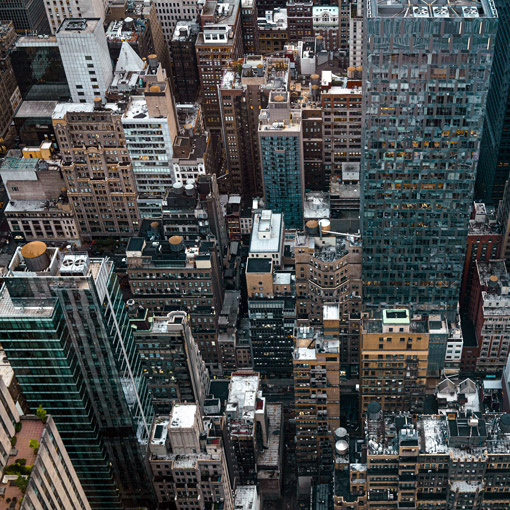 NYC Skyline Birdseye View.